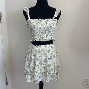 Floral Skirt and Tank set